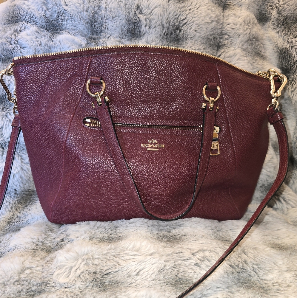 Coach Burgundy Leather Women's Satchel